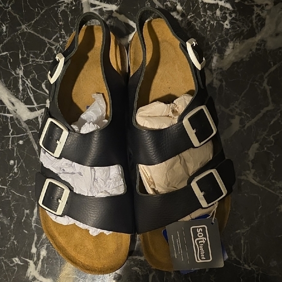 Birkenstock Milano Leather Sandals, Navy With White Buckles, Size 11M, $180.00US - Picture 11 of 16